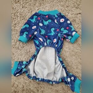 Blue Dinosaur Print Dog Pajamas